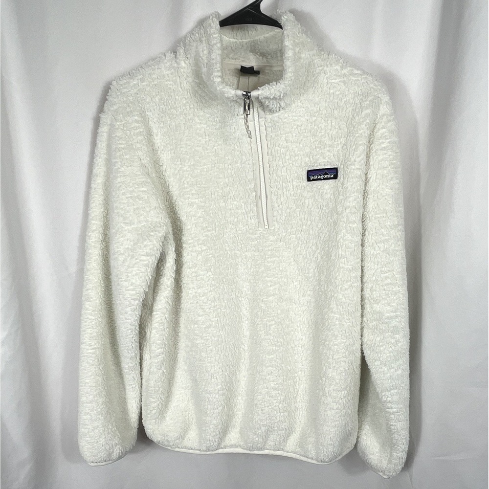 Patagonia Women's White 1/4 Zip Pullover Fleece Size Medium